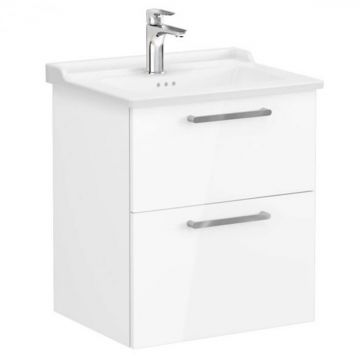 Unitate de baza lavoar baie, cu doua sertare 60cm inalt gloss alb, cu classical lavoar   chiuveta baie   68275