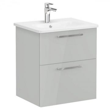 Unitate de baza lavoar baie, cu doua sertare 60cm inalt gloss pearl grey, cu rounded lavoar   chiuveta baie   66299