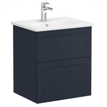 Unitate de baza lavoar baie, cu doua sertare 60cm mat dark albastru, cu rounded lavoar   chiuveta baie   68846