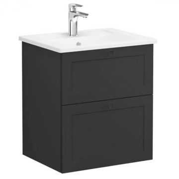 Unitate de baza lavoar baie, cu doua sertare 60cm mat graphite, cu angular lavoar   chiuveta baie   68838