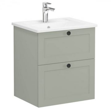 Unitate de baza lavoar baie, cu doua sertare 60cm mat retro green, cu angular lavoar   chiuveta baie   68840