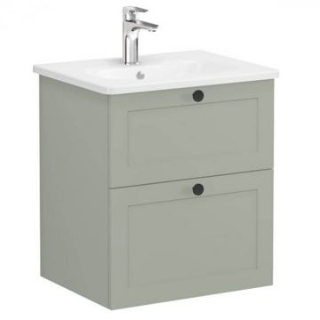 Unitate de baza lavoar baie, cu doua sertare 60cm mat retro green, cu rounded lavoar   chiuveta baie   68847