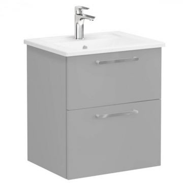 Unitate de baza lavoar baie, cu doua sertare 60cm mat rock grey, cu angular lavoar   chiuveta baie   68268