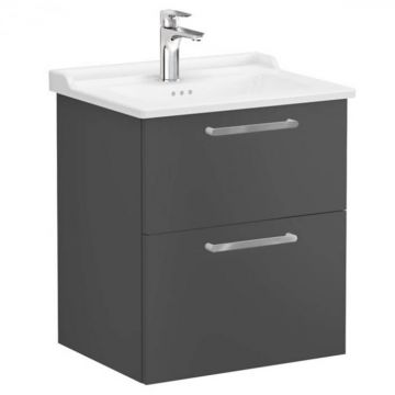 Unitate de baza lavoar baie, cu doua sertare 60cm mat storm grey, cu classical lavoar   chiuveta baie   68280