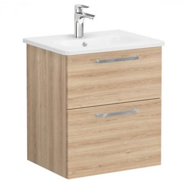 Unitate de baza lavoar baie, cu doua sertare 60cm natural oak, cu rounded lavoar   chiuveta baie   66291