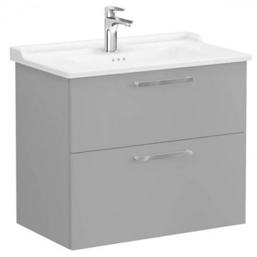 Unitate de baza lavoar baie, cu doua sertare 80cm, mat rock grey, cu classical lavoar   chiuveta baie   68297