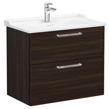 Unitate de baza lavoar baie, cu doua sertare 80cm, walnut, cu classical lavoar   chiuveta baie   68301