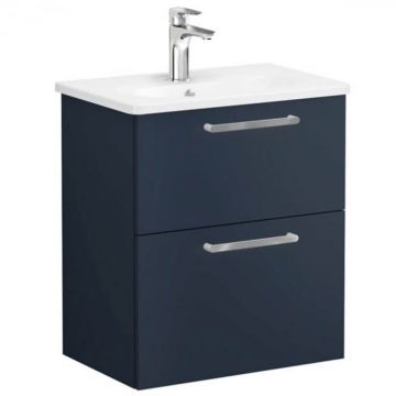 Unitate de baza lavoar baie, cu doua sertare, compact 60cm mat dark albastru, cu rounded lavoar   chiuveta baie   68106