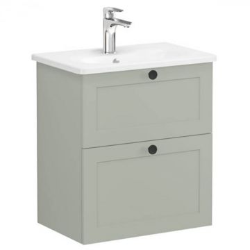 Unitate de baza lavoar baie, cu doua sertare, compact 60cm mat retro green, cu rounded lavoar   chiuveta baie   68672