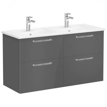 Unitate de baza lavoar baie, cu patru sertare 120 cm, inalt gloss anthracite, cu angular lavoar   chiuveta baie   66280