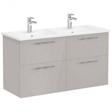 Unitate de baza lavoar baie, cu patru sertare 120 cm, inalt gloss sahara beige, cu angular lavoar   chiuveta baie   66284