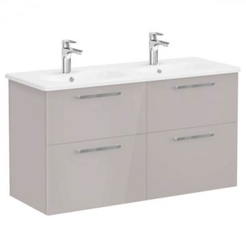 Unitate de baza lavoar baie, cu patru sertare 120 cm, inalt gloss sahara beige, cu rounded lavoar   chiuveta baie   66285