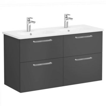 Unitate de baza lavoar baie, cu patru sertare 120 cm, mat storm grey, cu rounded lavoar   chiuveta baie   68374