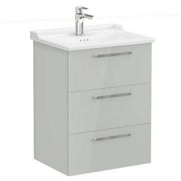Unitate de baza lavoar baie, cu trei sertare 60cm inalt gloss pearl grey, cu classical lavoar   chiuveta baie   68342