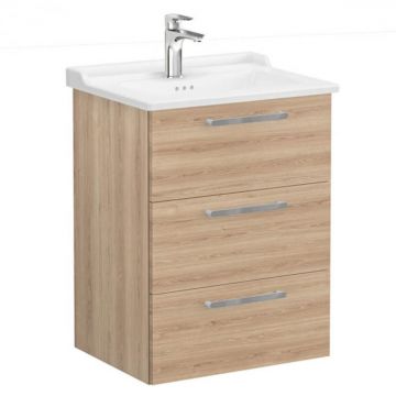 Unitate de baza lavoar baie, cu trei sertare 60cm natural oak, cu classical lavoar   chiuveta baie   68348