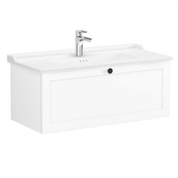 Unitate de baza lavoar baie, cu un sertar 100cm, alb mat, cu classical lavoar   chiuveta baie   68827