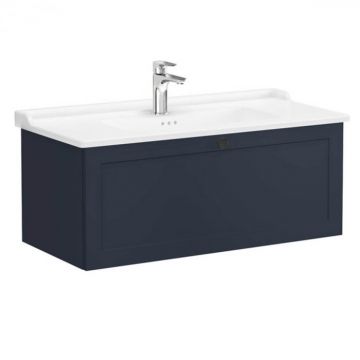 Unitate de baza lavoar baie, cu un sertar 100cm, mat dark albastru, cu classical lavoar   chiuveta baie   68832