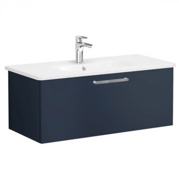 Unitate de baza lavoar baie, cu un sertar 100cm, mat dark albastru, cu rounded lavoar   chiuveta baie   68254