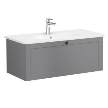 Unitate de baza lavoar baie, cu un sertar 100cm, mat grey, cu rounded lavoar   chiuveta baie   68822