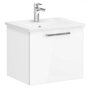 Unitate de baza lavoar baie, cu un sertar 60cm inalt gloss alb, cu angular lavoar   chiuveta baie   66414