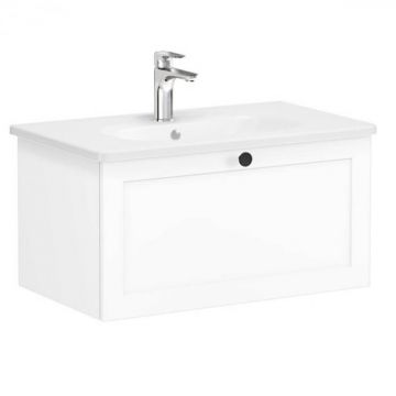 Unitate de baza lavoar baie, cu un sertar 80cm, alb mat, cu rounded lavoar   chiuveta baie   68799