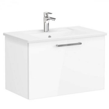 Unitate de baza lavoar baie, cu un sertar 80cm, inalt gloss alb, cu angular lavoar   chiuveta baie   66426