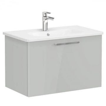 Unitate de baza lavoar baie, cu un sertar 80cm, inalt gloss pearl grey, cu rounded lavoar   chiuveta baie   66431