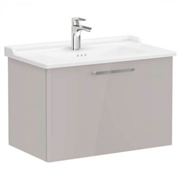 Unitate de baza lavoar baie, cu un sertar 80cm, inalt gloss sahara beige, cu classical lavoar   chiuveta baie   68231