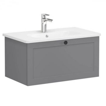 Unitate de baza lavoar baie, cu un sertar 80cm, mat grey, cu rounded lavoar   chiuveta baie   68801