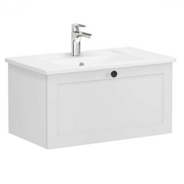 Unitate de baza lavoar baie, cu un sertar 80cm, mat gri deschis, cu angular lavoar   chiuveta baie   68793