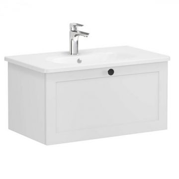 Unitate de baza lavoar baie, cu un sertar 80cm, mat gri deschis, cu rounded lavoar   chiuveta baie   68800