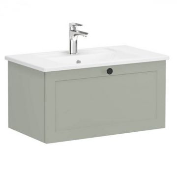 Unitate de baza lavoar baie, cu un sertar 80cm, mat retro green, cu angular lavoar   chiuveta baie   68798