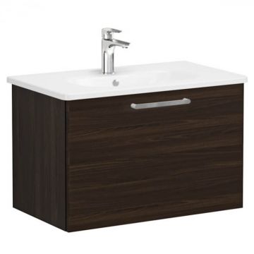 Unitate de baza lavoar baie, cu un sertar 80cm, walnut, cu rounded lavoar   chiuveta baie   66421
