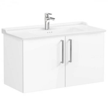 Unitate de baza lavoar baie, cu usi 100cm, inalt gloss alb, cu classical lavoar   chiuveta baie   68174