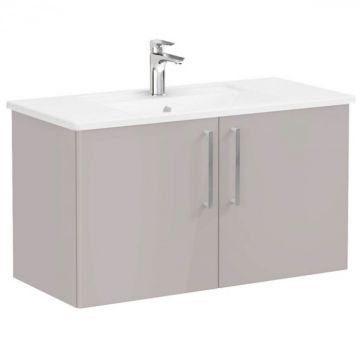 Unitate de baza lavoar baie, cu usi 100cm, inalt gloss sahara beige, cu angular lavoar   chiuveta baie   66320