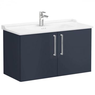 Unitate de baza lavoar baie, cu usi 100cm, mat dark albastru, cu classical lavoar   chiuveta baie   68180