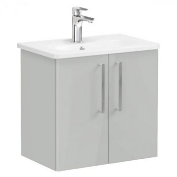 Unitate de baza lavoar baie, cu usi 60cm compact, inalt gloss pearl grey, cu rounded lavoar   chiuveta baie   66371