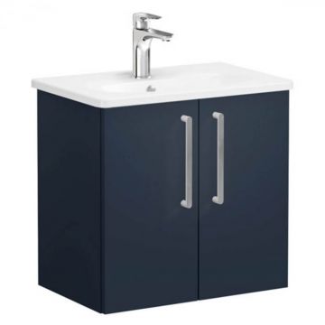 Unitate de baza lavoar baie, cu usi 60cm compact, mat dark albastru, cu rounded lavoar   chiuveta baie   68080