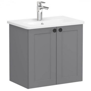Unitate de baza lavoar baie, cu usi 60cm compact, mat grey, cu rounded lavoar   chiuveta baie   68640