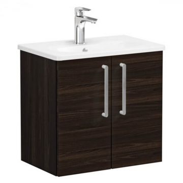 Unitate de baza lavoar baie, cu usi 60cm compact, walnut, cu rounded lavoar   chiuveta baie   66361