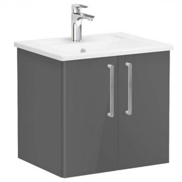 Unitate de baza lavoar baie, cu usi 60cm inalt gloss anthracite, cu angular lavoar   chiuveta baie   66352