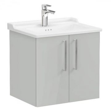 Unitate de baza lavoar baie, cu usi 60cm inalt gloss pearl grey, cu classical lavoar   chiuveta baie   68139