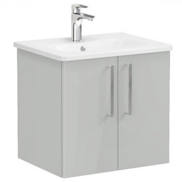 Unitate de baza lavoar baie, cu usi 60cm inalt gloss pearl grey, cu rounded lavoar   chiuveta baie   66359