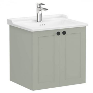 Unitate de baza lavoar baie, cu usi 60cm mat retro green, cu classical lavoar   chiuveta baie   68707