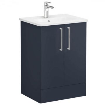 Unitate de baza lavoar baie, cu usi 60cm pe pardoseala, mat dark albastru, cu rounded lavoar   chiuveta baie   68190