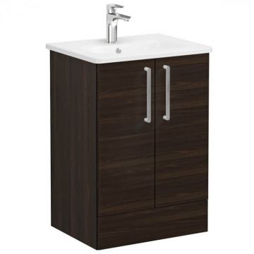 Unitate de baza lavoar baie, cu usi 60cm pe pardoseala, walnut, cu rounded lavoar   chiuveta baie   66373