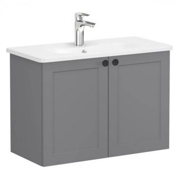 Unitate de baza lavoar baie, cu usi 80cm, compact, mat grey, cu rounded lavoar   chiuveta baie   68654