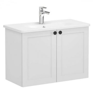 Unitate de baza lavoar baie, cu usi 80cm, compact, mat gri deschis, cu rounded lavoar   chiuveta baie   68653