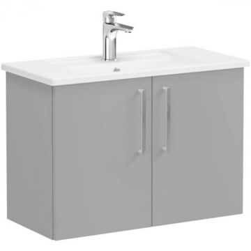 Unitate de baza lavoar baie, cu usi 80cm, compact, mat rock grey, cu angular lavoar   chiuveta baie   68082