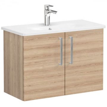 Unitate de baza lavoar baie, cu usi 80cm, compact, natural oak, cu rounded lavoar   chiuveta baie   66399